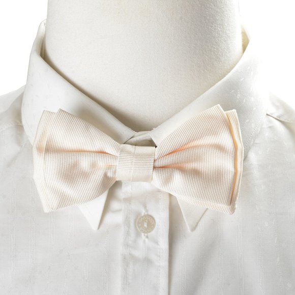 Hugo Boss Men's Ivory 100% Silk Bow Tie - Picture 1 of 3